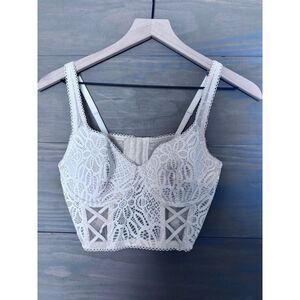 NWT Victoria's Secret Womens Lace Mesh Corset Bustier‎ Top Size 36 C Coquette